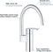 GROHE Wave Cosmopolitan - Keukenkraan - Hoge uitloop 360° - Chroom
