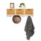 SoBuy Wandgarderobe - Wandkapstok met 3 manden en 4 haken - Max. 15KG - 80 x 25 x 20 cm - Wit