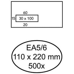 Vensterenvelop EA5/6 VL ZK Wit