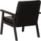 vidaXL Fauteuil echt leer zwart
