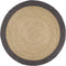 vidaXL - Vloerkleed - handgemaakt - met - olijfgroene - rand - 90 - cm - jute