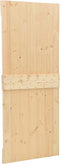 vidaXL - Schuifdeur - met - beslag - 80x210 - cm - massief - grenenhout