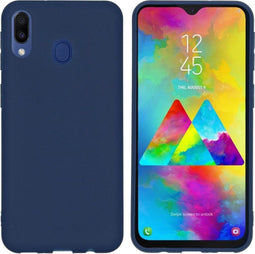 iMoshion Hoesje Geschikt voor Samsung Galaxy M20 Power Hoesje Siliconen - iMoshion Color Backcover - Donkerblauw