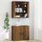 vidaXL - Wandkast - 80x33x80 - cm - bewerkt - hout - bruin - eikenkleur