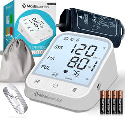 MostEssential Bloeddrukmeter Bovenarm - Hartslagmeter - 198 Metingen Geheugen - Inclusief USB-C Kabel (1 stuk)