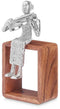 Decoratieve figuren Viool Zilverkleurig Hout Metaal 13 x 27 x 13 cm