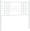 vidaXL - Hoofdbord - 100 - cm - metaal - wit