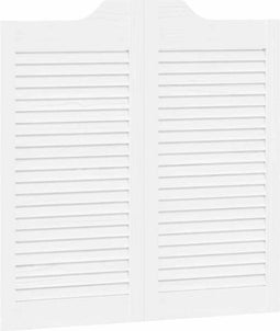 vidaXL - Draaideuren - louvredesign - 1-paar - 80x80 - cm - wit