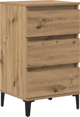 vidaXL - Nachtkastje - Artisan - Eiken - 40x35x70 - cm - Bewerkt - Hout