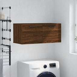 vidaXL - Wandkast - 100x36,5x35 - cm - bewerkt - hout - bruin - eikenkleur