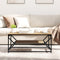 vidaXL - Salontafel - met - Plank - – - Artisan - Eiken, - 90x50x40 - cm, - Gemaakt - van - Geschikt - Hout
