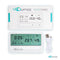 Qumax Digitale Hygrometer - Thermometer - Klok Wekker Kalender - Wit