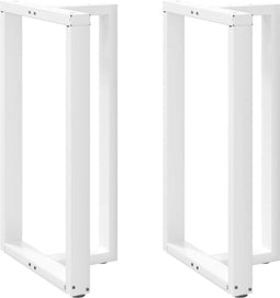 vidaXL - Bartafelpoten - 2 - st - T-vormig - 60x35x(100-101) - cm - staal - wit