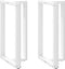vidaXL - Bartafelpoten - 2 - st - T-vormig - 60x35x(100-101) - cm - staal - wit