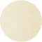 Vloerkleed MOMO Rugs Panorama Uni Rond White Vloerkleed - 200 rond - Rond - Laagpolig,Rond Tapijt - Klassiek - Beige