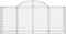 vidaXL - Schanskorven - 14 - st - gewelfd - 200x50x80/100 - cm - ijzer