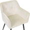 Set van 2 eetkamerstoelen JASMIN Fluweel Crème