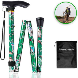 Travelhawk Wandelstok - Verstelbaar - Opvouwbaar - Groen