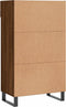 vidaXL - Schoenenkast - 60x35x105 - cm - bewerkt - hout - bruin - eikenkleur