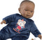 Llorens babypop Zareb donker met kleding en speen 42 cm