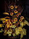 Silk-ka Kunstbloem-Zijde Zonnebloem Tak Geel-Bruin 87 cm