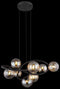 Globo Tuberius - Hanglamp - G9 - Ø 65cm - Messing zwart - 56141-8H