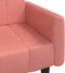 vidaXL - Slaapbank - 2-zits - fluweel - roze