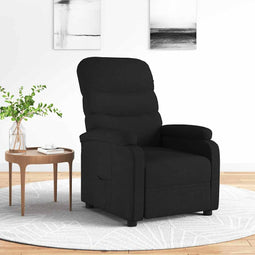 Fauteuil verstelbaar stof zwart