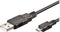 Ewent EC1018 - USB 2.0 Kabel - Micro USB naar USB A - Zwart