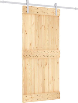 vidaXL - Schuifdeur - met - beslag - 95x210 - cm - massief - grenenhout
