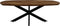 HSM Collection Salontafel Visgraat 120cm Donker Naturel/Zwart Eiken/Metaal