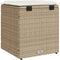 vidaXL - Tuinkrukken - met - kussens - 2 - st - 40x40x43 - cm - poly - rattan - beige