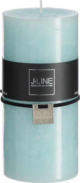 J-Line cilinderkaars - blauw - large - 52U - 6 stuks