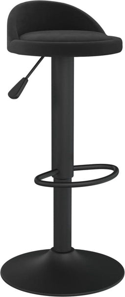 vidaXL - Barkruk - fluweel - zwart