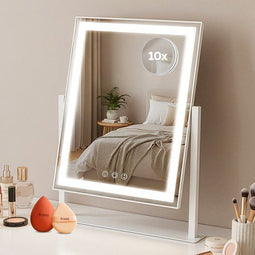 Fraay® Hollywood Spiegel - Make-up Spiegel 41x30cm - 3 Lichtstanden - Dimbaar LED Licht