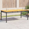 vidaXL Tuintafel 180x90x75 cm poly rattan en acaciahout zwart