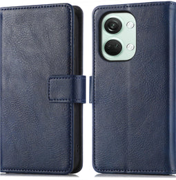 imoshion Hoesje Geschikt voor OnePlus Nord 3 Hoesje Met Pasjeshouder - imoshion Luxe Bookcase - Donkerblauw