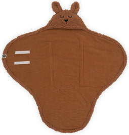 Jollein Wikkeldeken Bunny - Omslagdoek - 100x105cm - Caramel