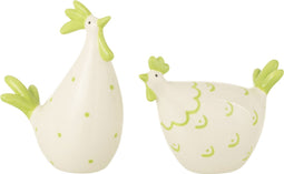 J-Line Kip Haan Groen Keramiek Small Ass2 - Paasdecoratie