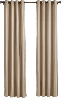 Larson - Luxe effen blackout gordijn - met ringen - 1.5m x 2.5m - Licht taupe