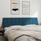 vidaXL - Hoofdbordkussen - 200 - cm - fluweel - blauw