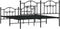 vidaXL - Bedframe - met - voetbord - zonder - matras - metaal - zwart - 180x200 - cm