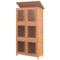 vidaXL - Dierenhok - 6 - kamers - hout