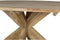 HSM Collection Ovale eettafel met kruispoot - 220x110 cm - blank - teak