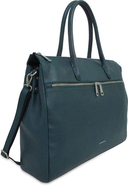 Gigi Fratelli Dames Leren Laptoptas 16-17 inch Romance Business ROM8007 Teal / Groenblauw