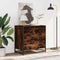 vidaXL - Ladekast - 70x41x70 - cm - bewerkt - hout - gerookt - eikenkleurig
