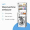 Luft Wasmachine Ombouw - Opbergrek - 3 Planken - Zwart - 160 x 44 cm