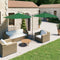 vidaXL - Parasol - dubbel - met - stalen - paal - 600 - cm - groen