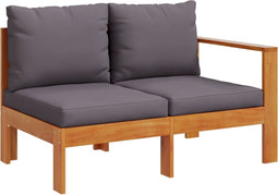 vidaXL - Tuinbank - met - 1 - armleuning - 2-zits - massief - acaciahout