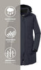 Damen Funktionsparka Parka/manteau impermeable avec capuche amovible Femme